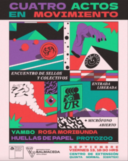 Flyer de Cuatro Actos en Movimiento
