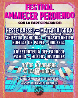Flyer de Festival Amanecer Perdiendo
